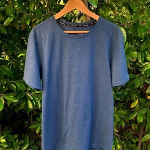 On Running Men's On-T Blue Organic Cotton T-Shirt XL
